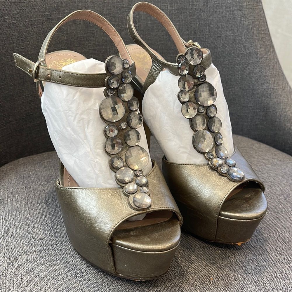 Vince Camuto Jeweled Platform Heel - Size 7.5
